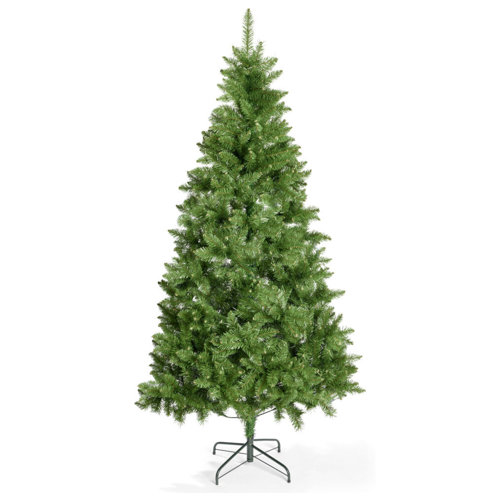 Sapin de No&euml;l artificiel avec pied métal H210 cm vert