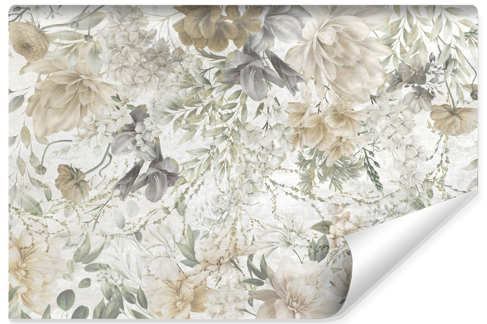 Fototapeta Do Sypialni KWIATY Peonie Retro 90x60cm