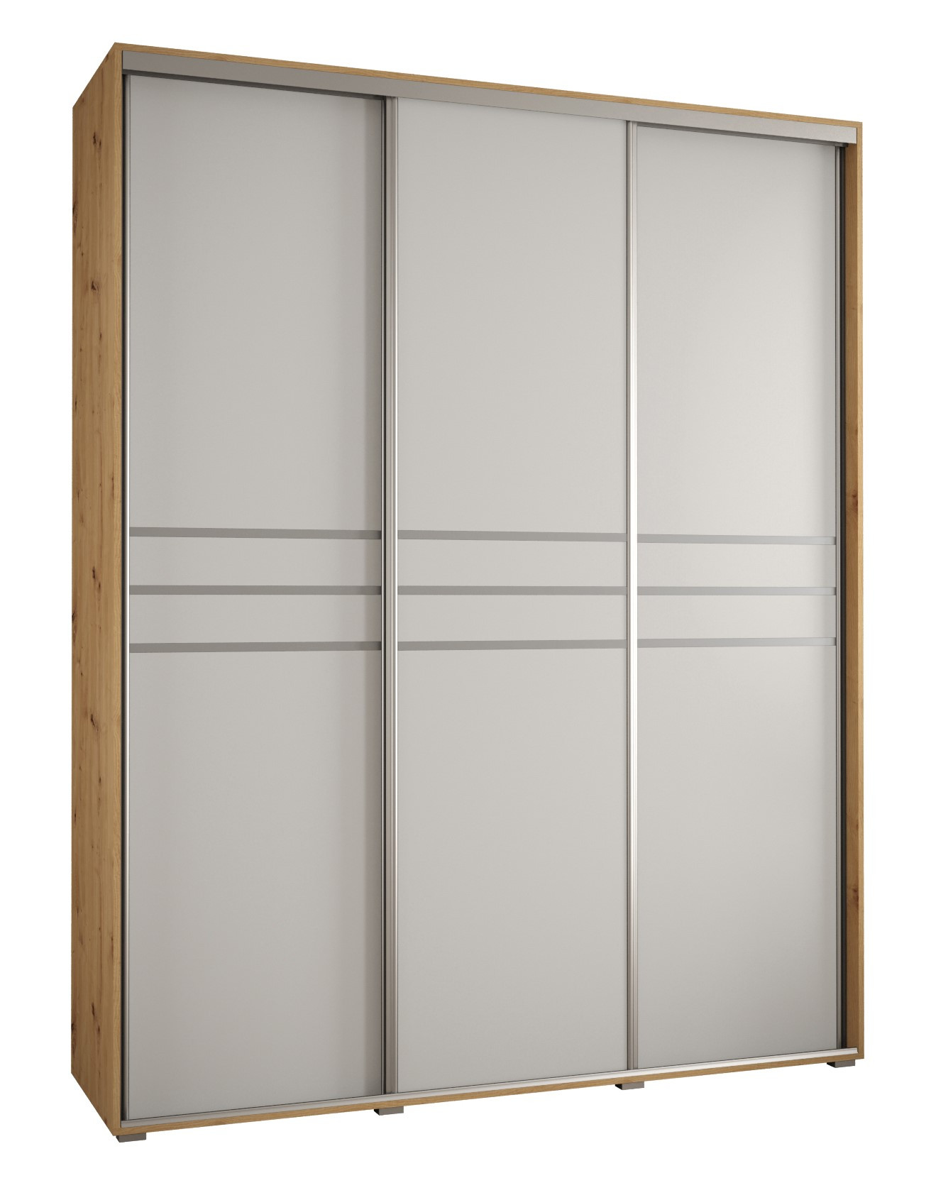 Szafa przesuwna 45 wysoka Davos 10 200 artisan biały srebrny