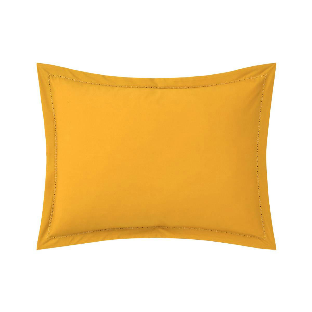 ALCOVE - Taie d'oreiller en percale de coton orange 30 x 40 cm