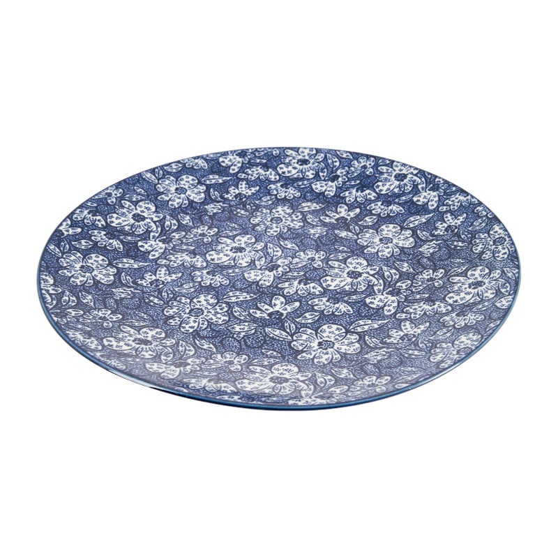 Dinerbord blue print - botanic - &Oslash;26 cm
