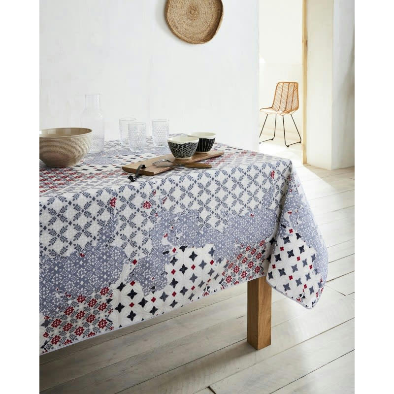 MONTENA - Nappe en coton enduit PVC rouge 160x350 cm