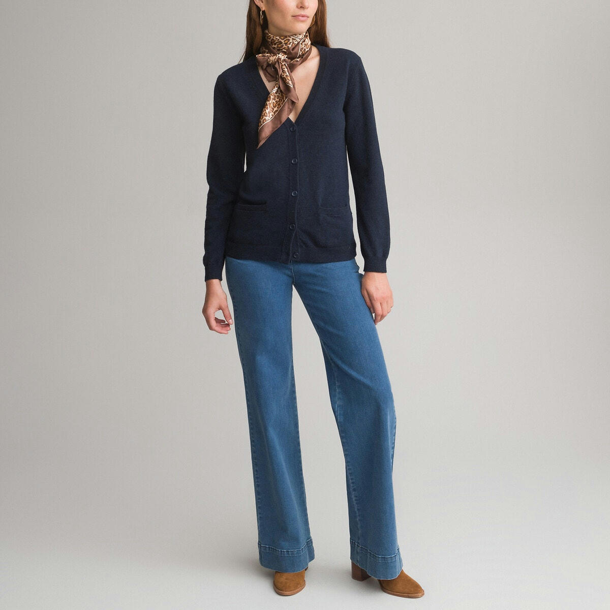 Gilet en fine maille, laine d'agneau mélangé