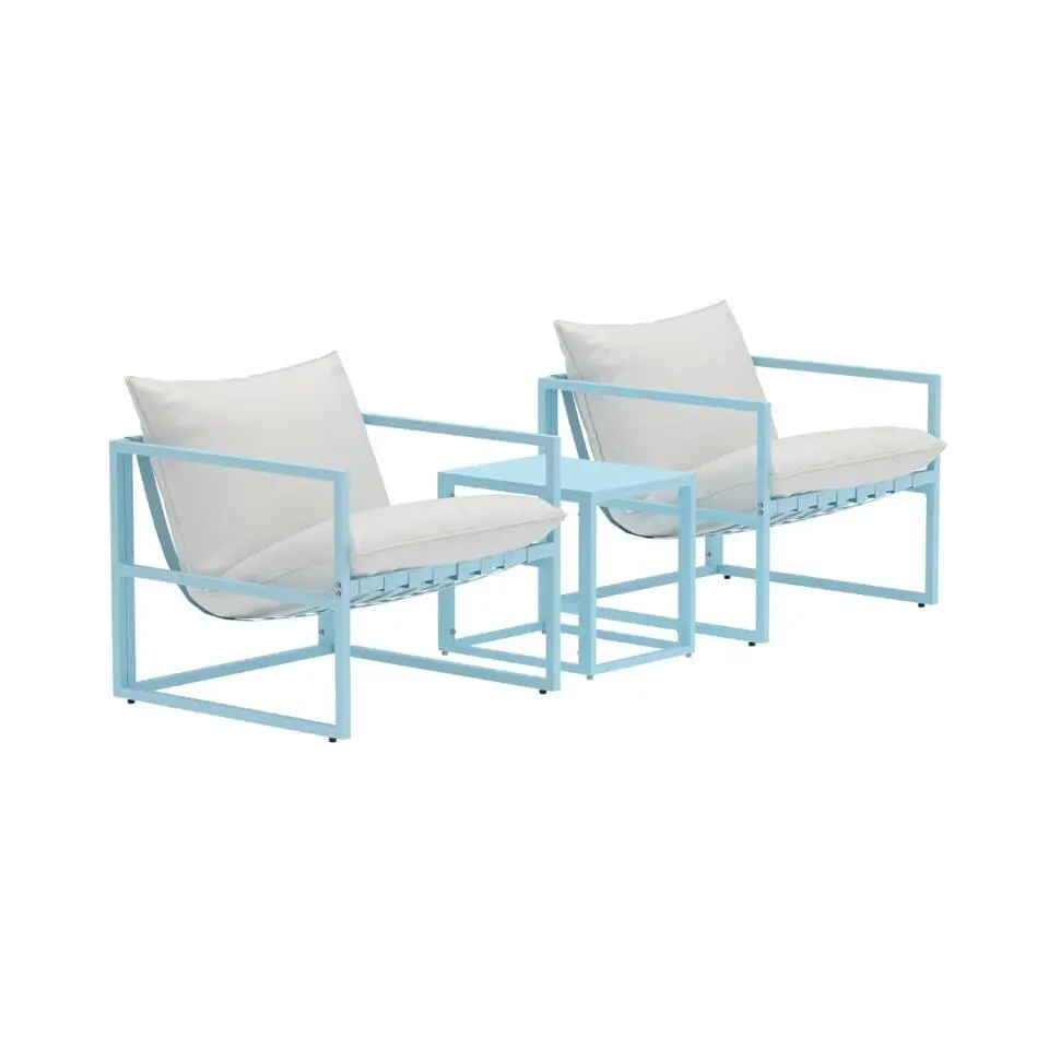 Hioshop Messina loungeset lichtblauw