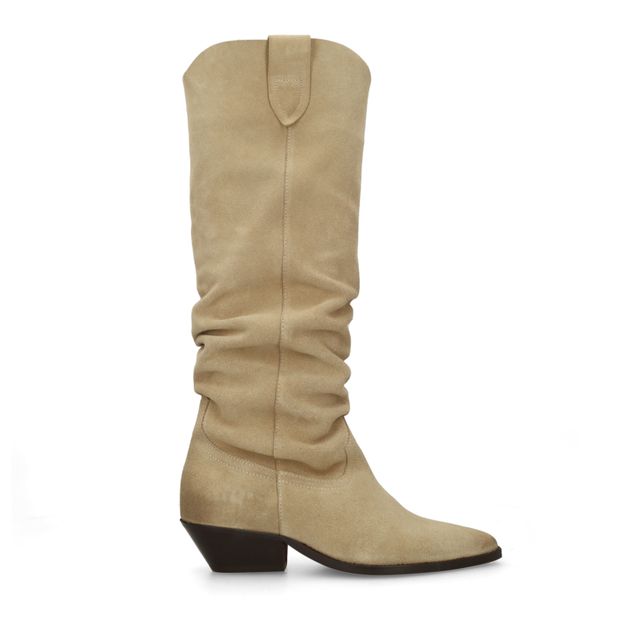 Beige suède cowboylaarzen