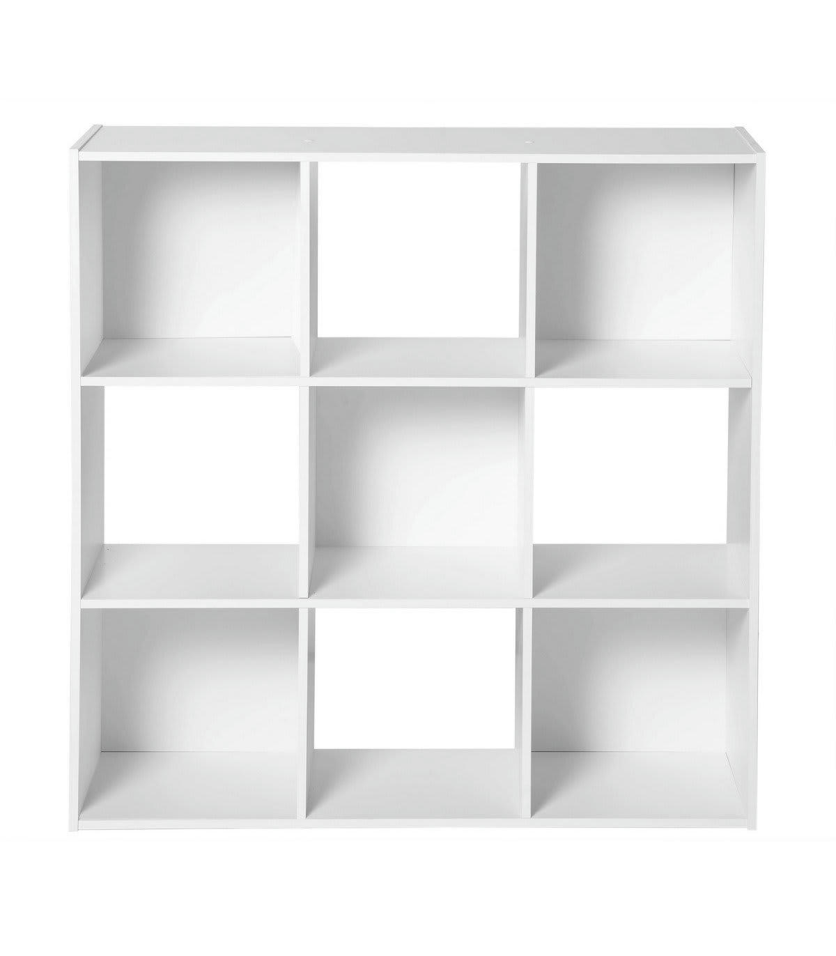 - Etagère de rangement 9 cases - Blanc