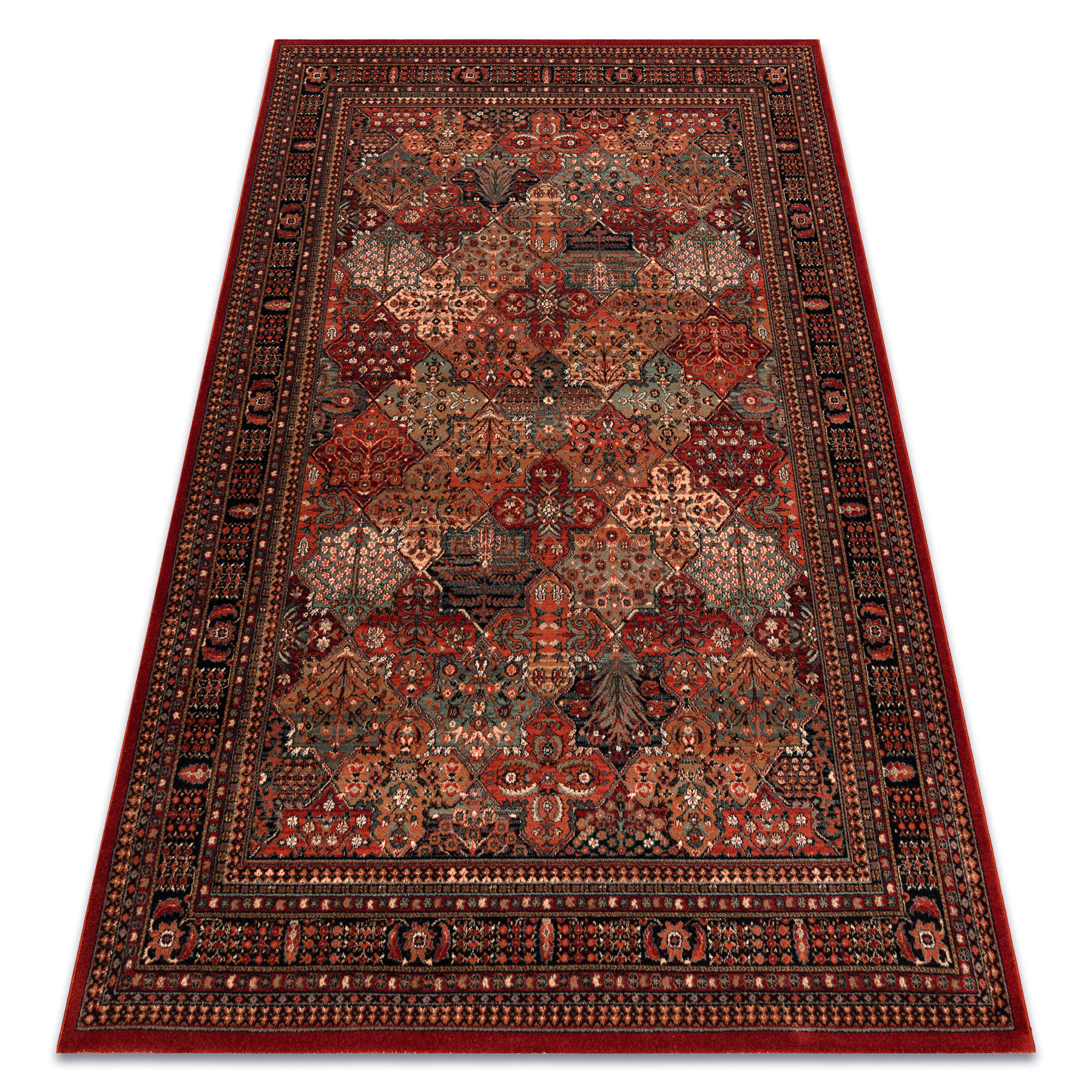Dywan wełniany KASHQAI 4309 300 orientalny, ramka bordo 67x130 cm