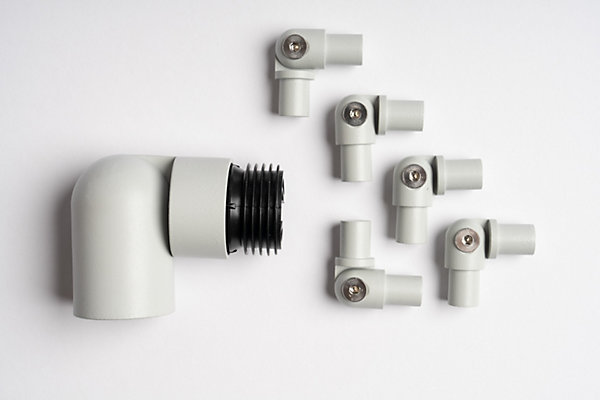 Kit de fixation d'angle Cala grisClair RAL 7035 Sogem