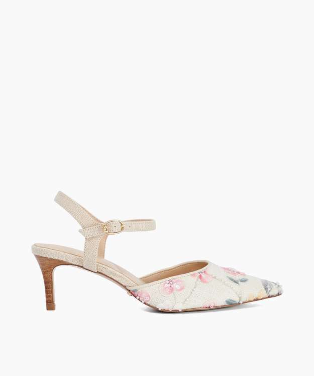 Cultivated Natural - Floral Open Court Shoes