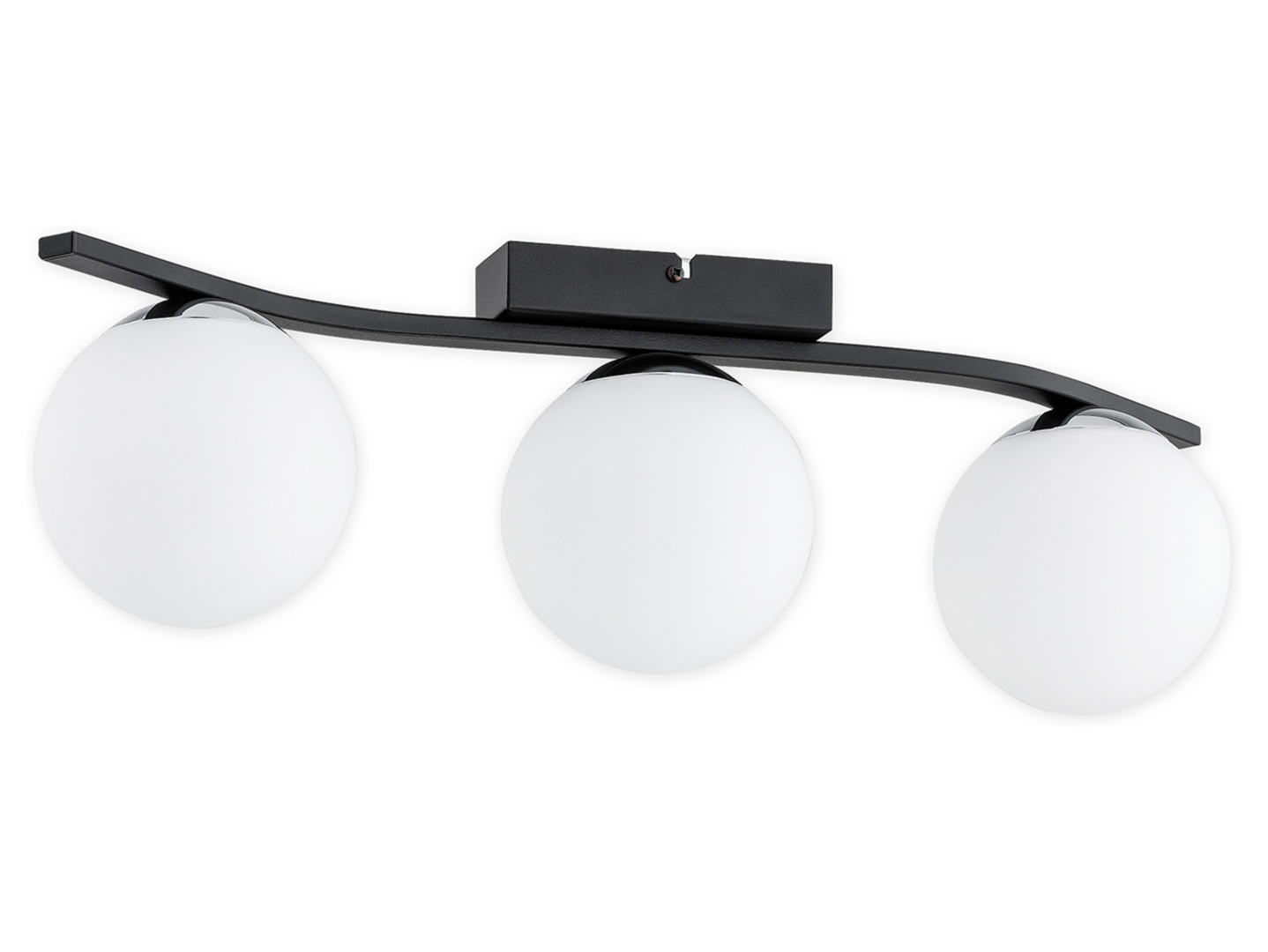 Lampa sufitowa Maya 3-punktowa stalowa czarna