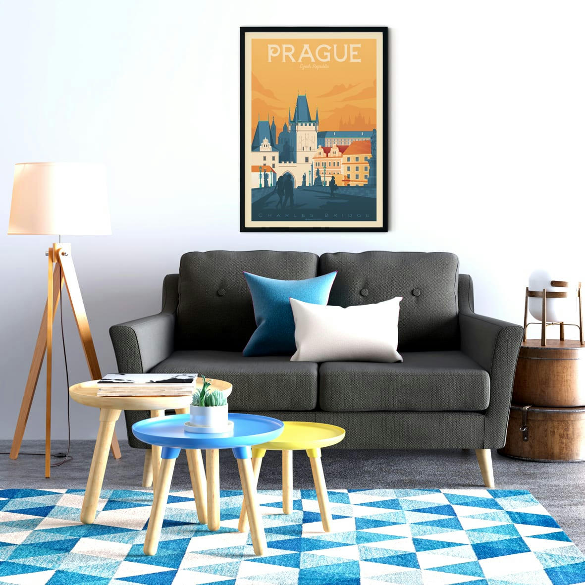 - Affiche Prague  50x70 cm