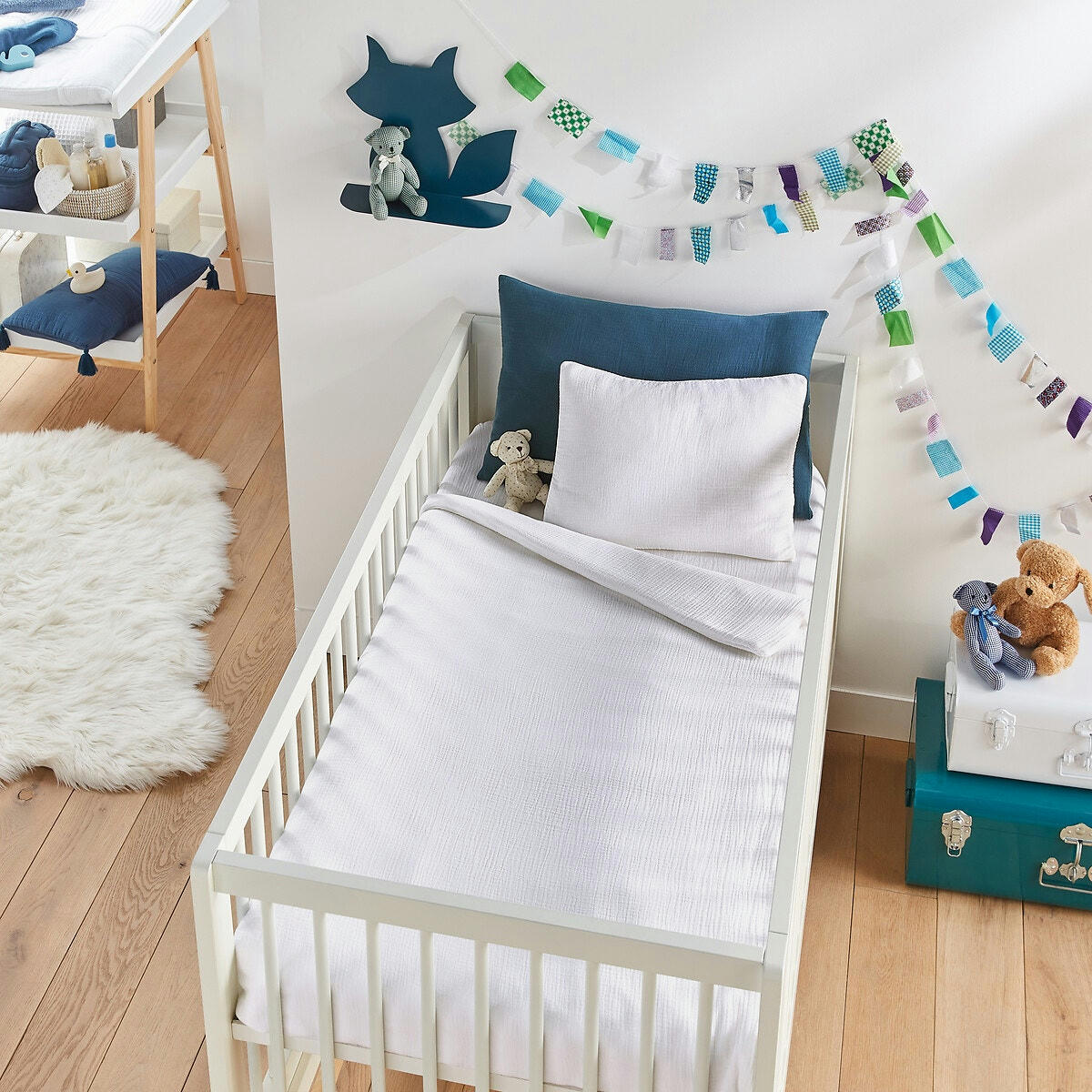 Housse de couette bébé gaze de coton, Kumla
