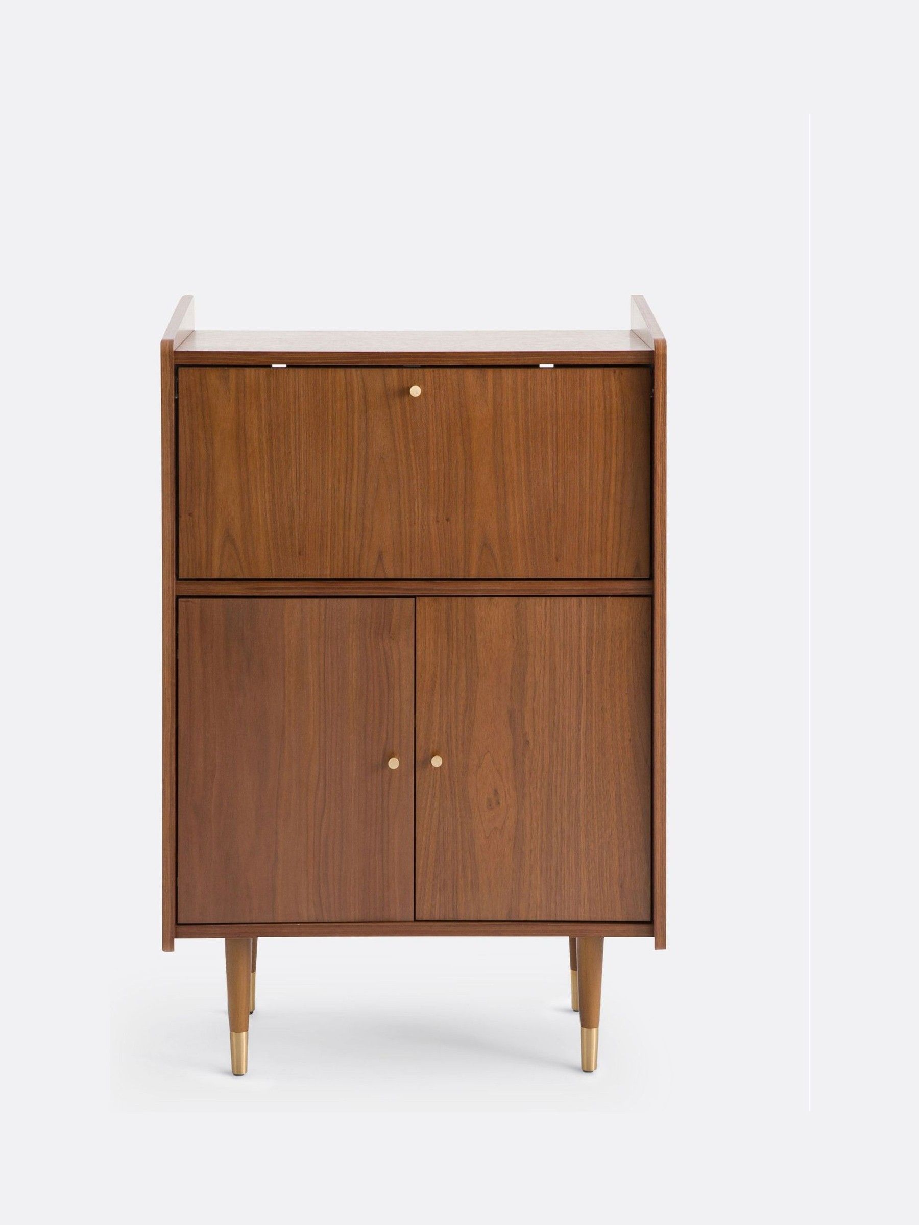 La Redoute Intérieurs Walnut Ronda Vintage 3 Door Bar Cabinet
