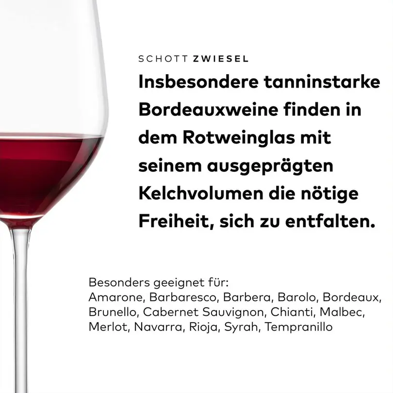 Rotweinglas 4er-Set Fortissimo