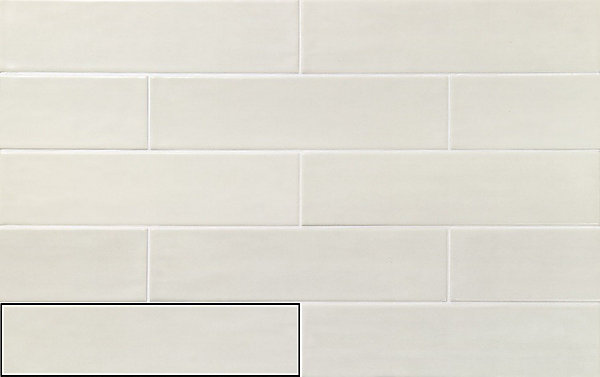 carrelage SERENA WHITE 7,5x30cm imitation zellige
