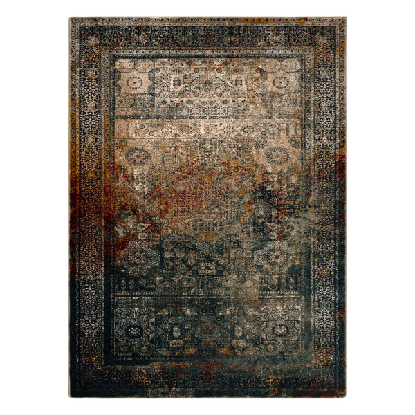 Dywan wełniany OMEGA MAMLUK Rozeta vintage szmaragd 100x150 cm