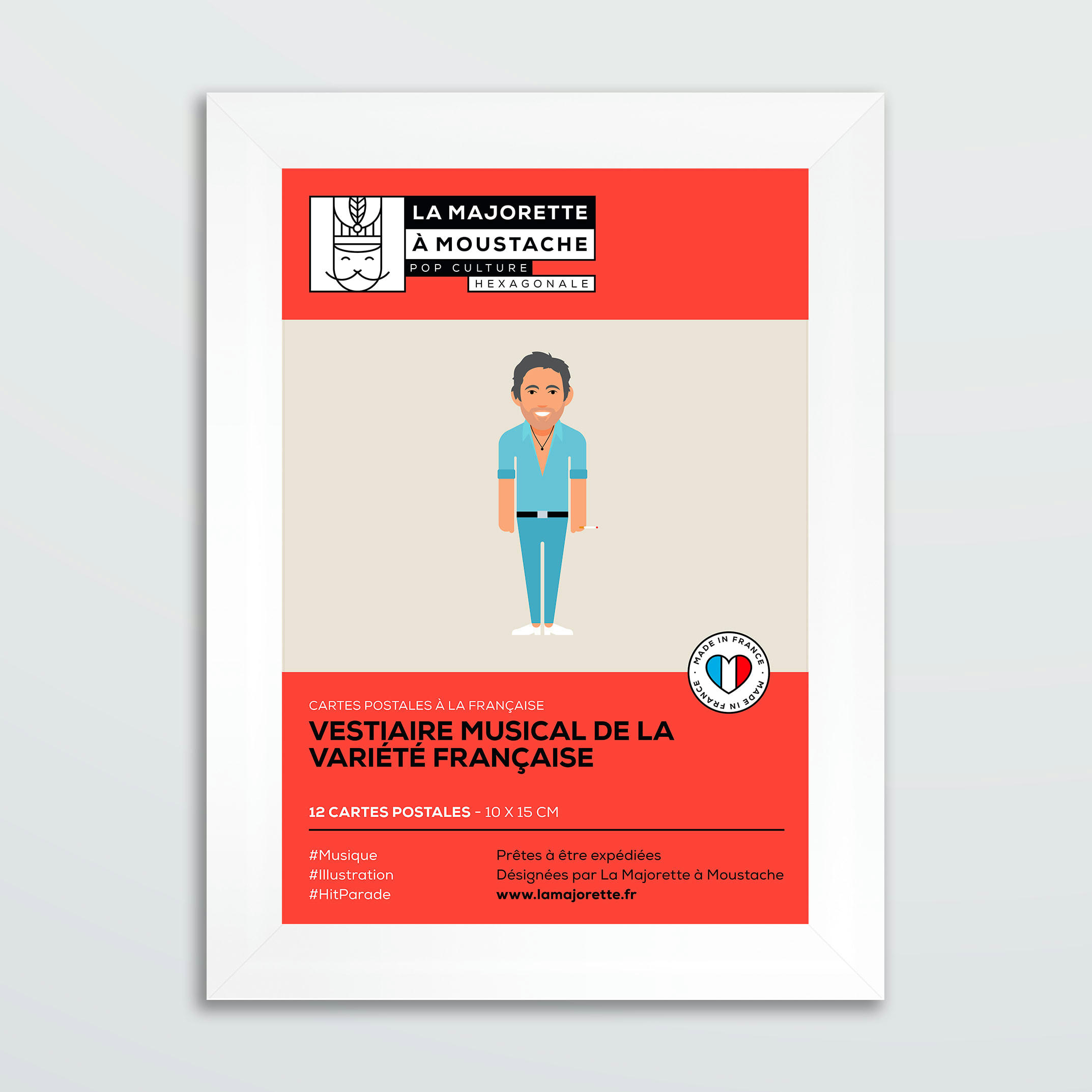 - Etui 12 cartes postales - Vestiaire musical de la variété française