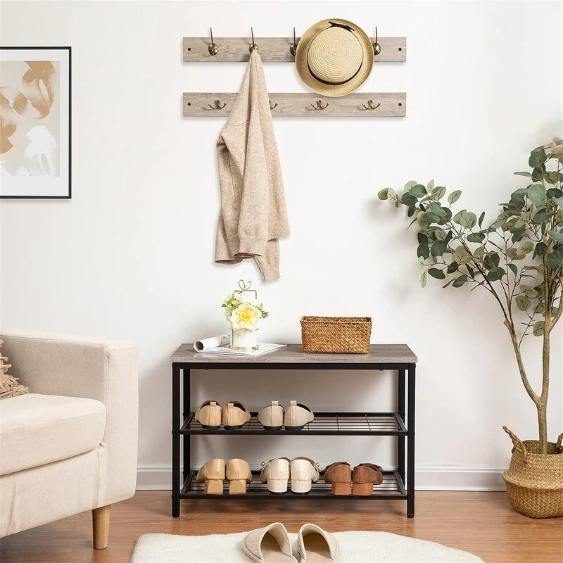 Coat Rack Shoe Bench Set
