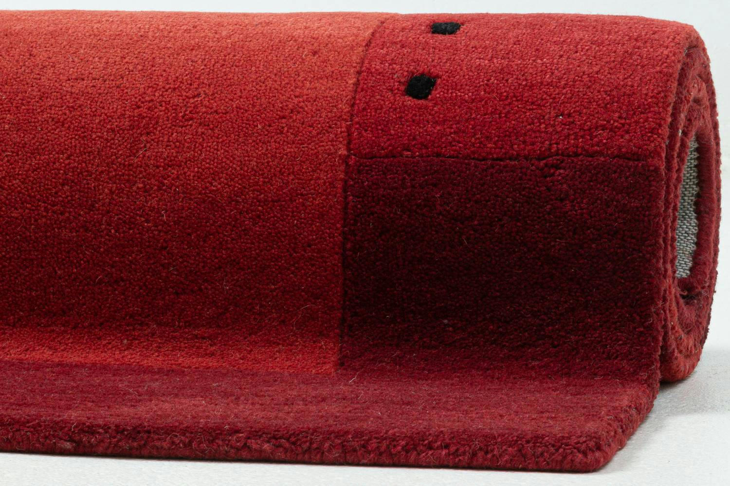 ROYAL GANGES - Tapis gabbeh floral en laine naturelle rouge 120x180 cm