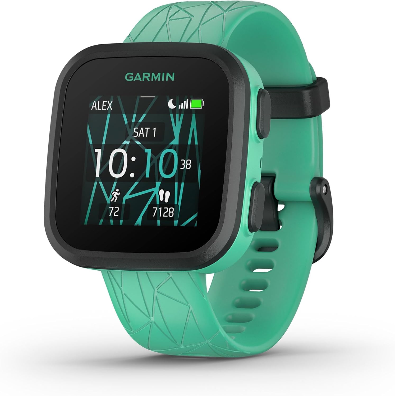 Garmin Bounce™  Kids Smartwatch  Two-Way Text and Voice Messaging  Location Tracking  Green Burst