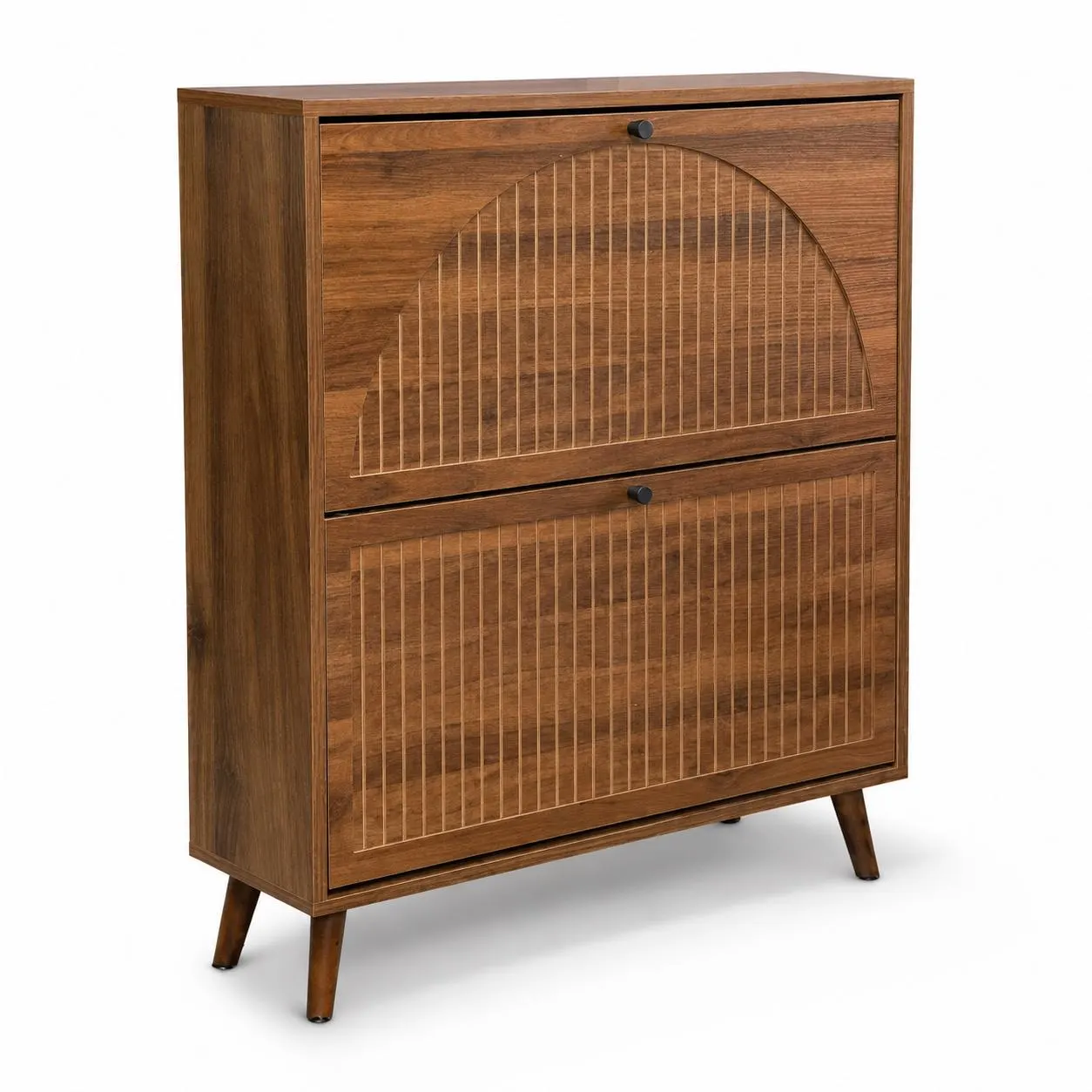 Wood Shoe Cabinet Narrow, Shoe Rack, Shoe Storage Cabinet for Entryway, Freestanding Hidden Shoe Organizer, Hallway Cabinet