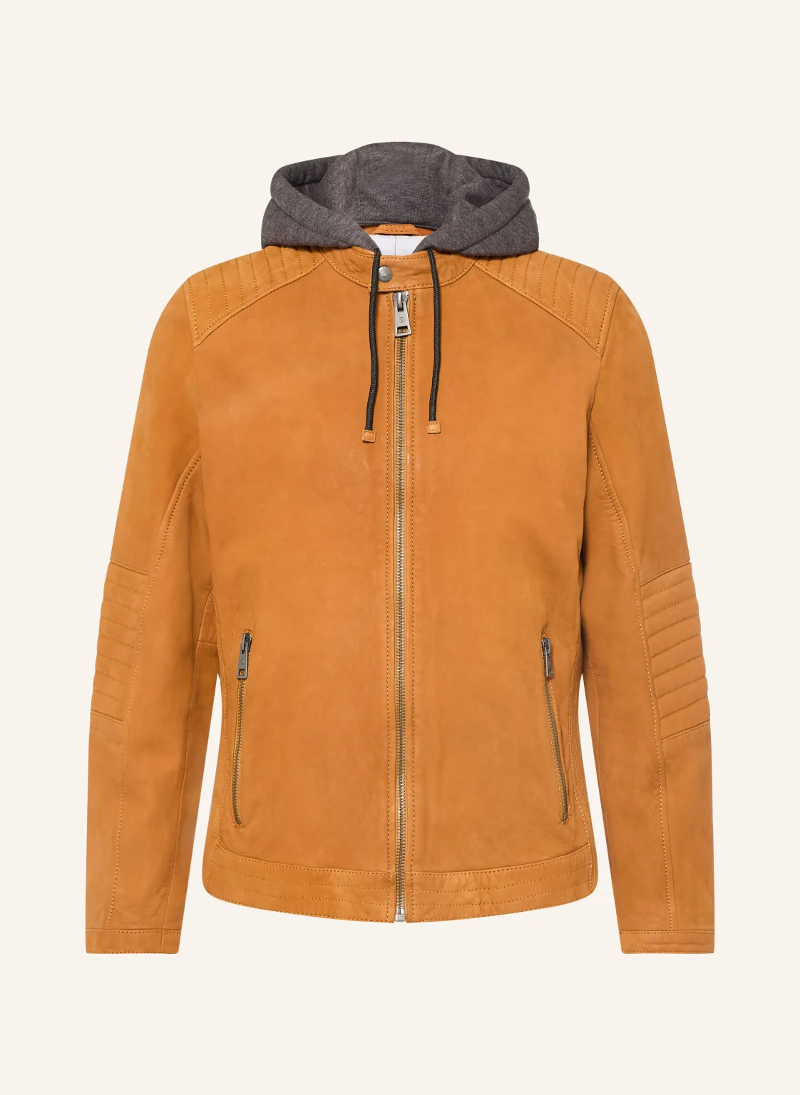 MILESTONE Lederblouson MSFLAVIO mit abnehmbarer Kapuze
