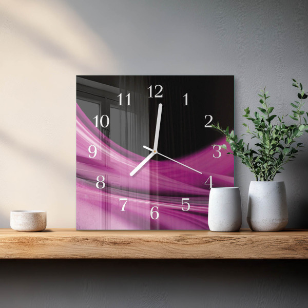 Zegar przestrzenny 30x30 Abstrakcyjne Linie moderna wzór design 3D