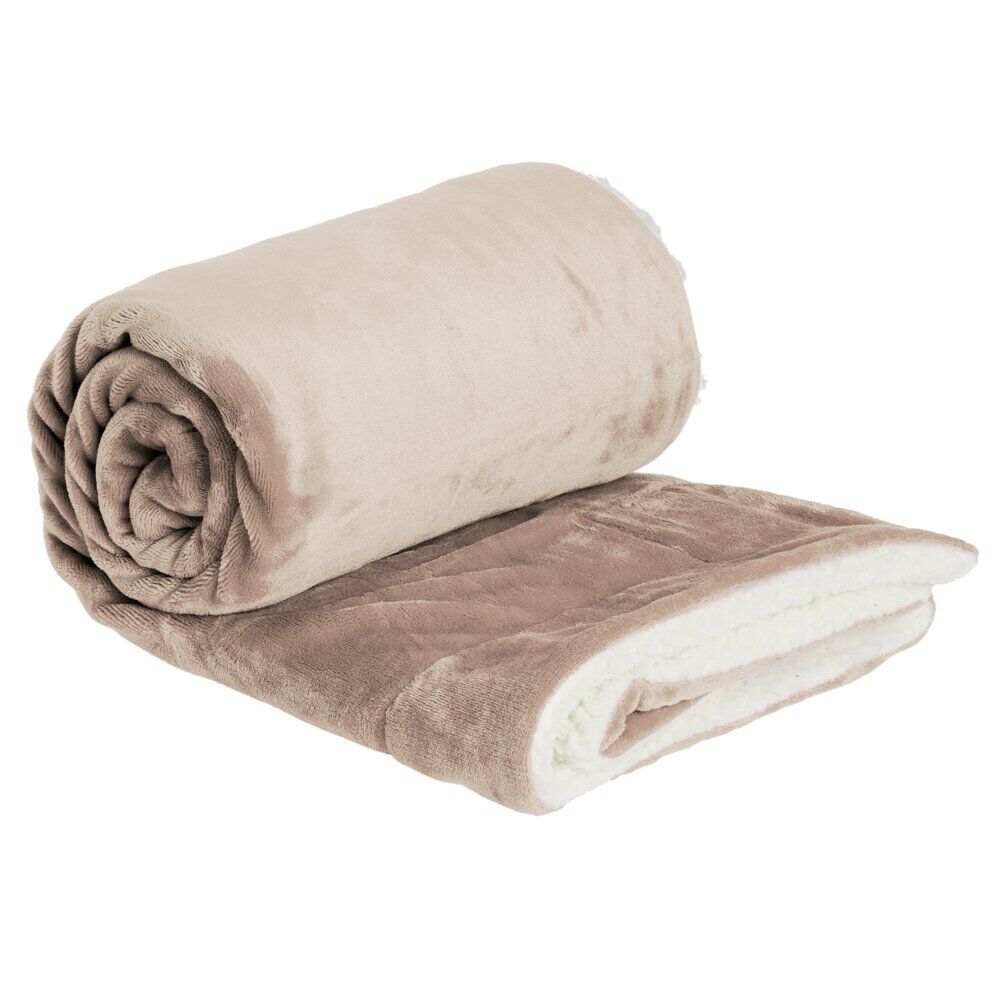 Plaid pilou pilou 127x152cm gris taupe
