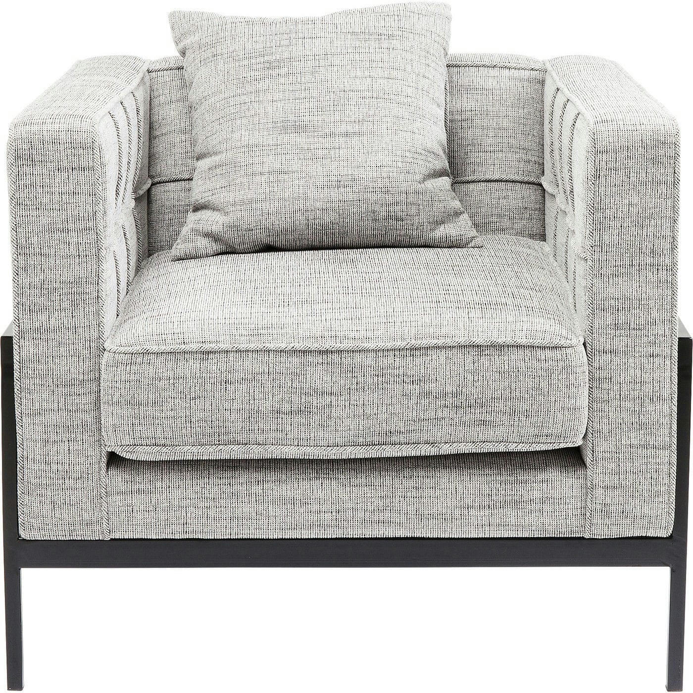 LOFT - Fauteuil gris et acier