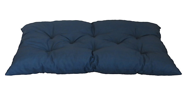 Coussin palette déperlant uni bleu marine L.120 x l.80 cm Easy for life