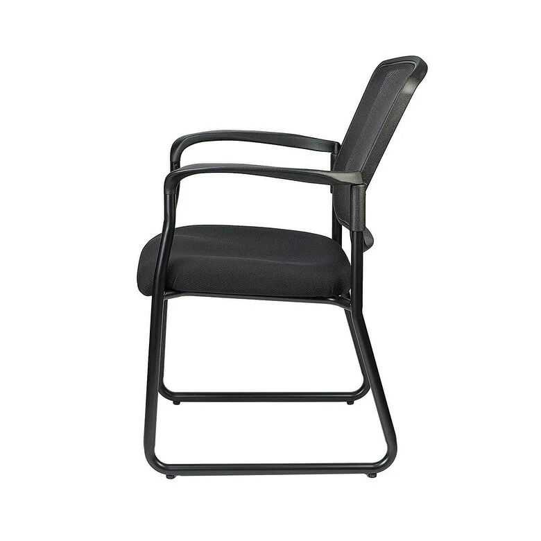 25.5 x 23.5 x 35.5Black Mesh Fabric Guest Chair