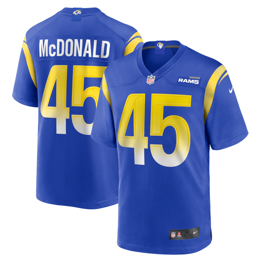 Camren McDonald Los Angeles Rams Nike  Game Jersey - Royal