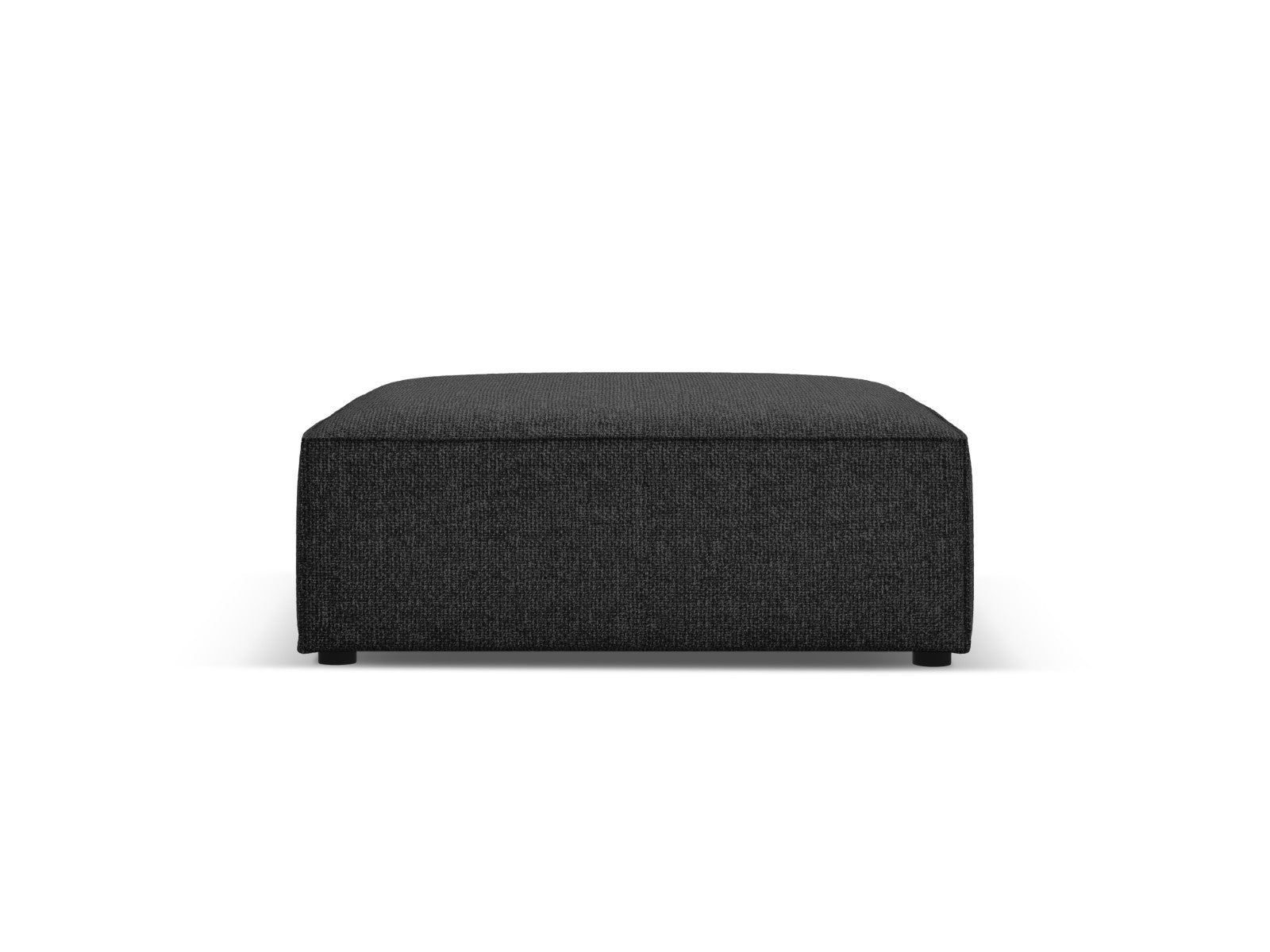 Cosmopolitan Design Poef Arendal chenille, zwart - 80x102x40cm