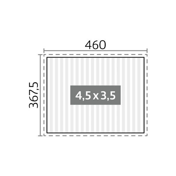 Pergola »Gr. 4x3,5«, BxHxT: 460 x 264 x 367,5 cm, weiß