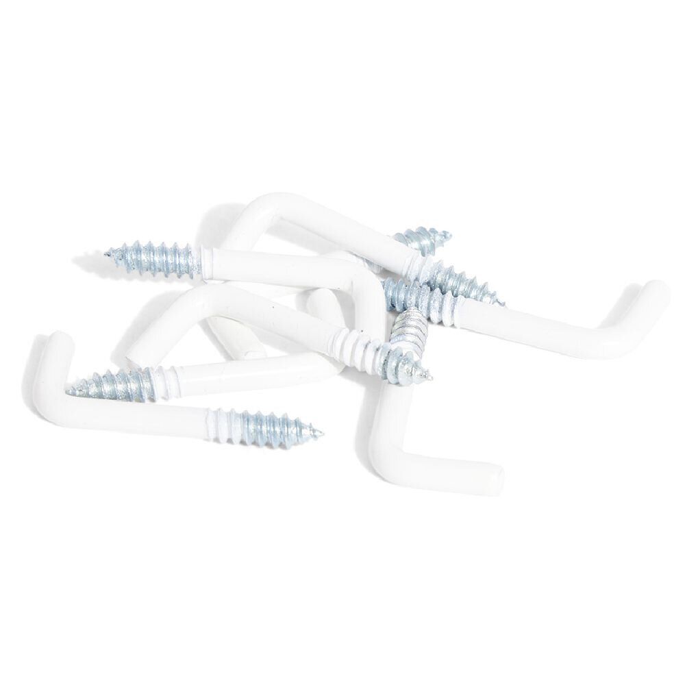 8 gonds à vis acier plastifié blanc - 3x30mm