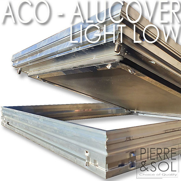 Alucover Light/Light Low - Couvercle à carreler étanche - ACO - 30 x 30 cm 50 mm