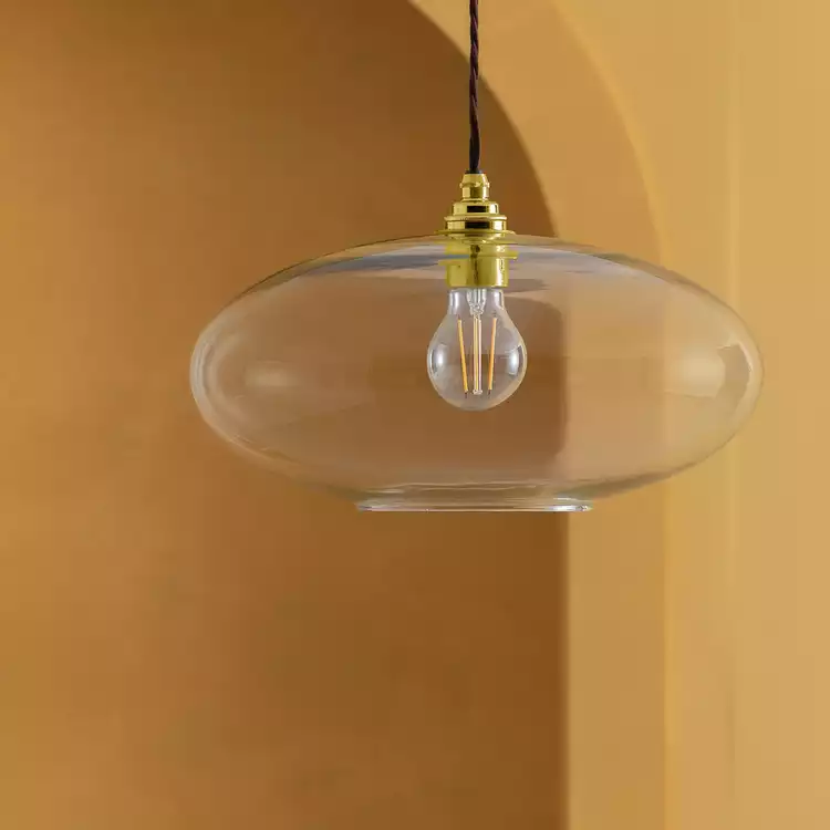 Habitat Clear Glass Easy Fit Lampshade - 35cm