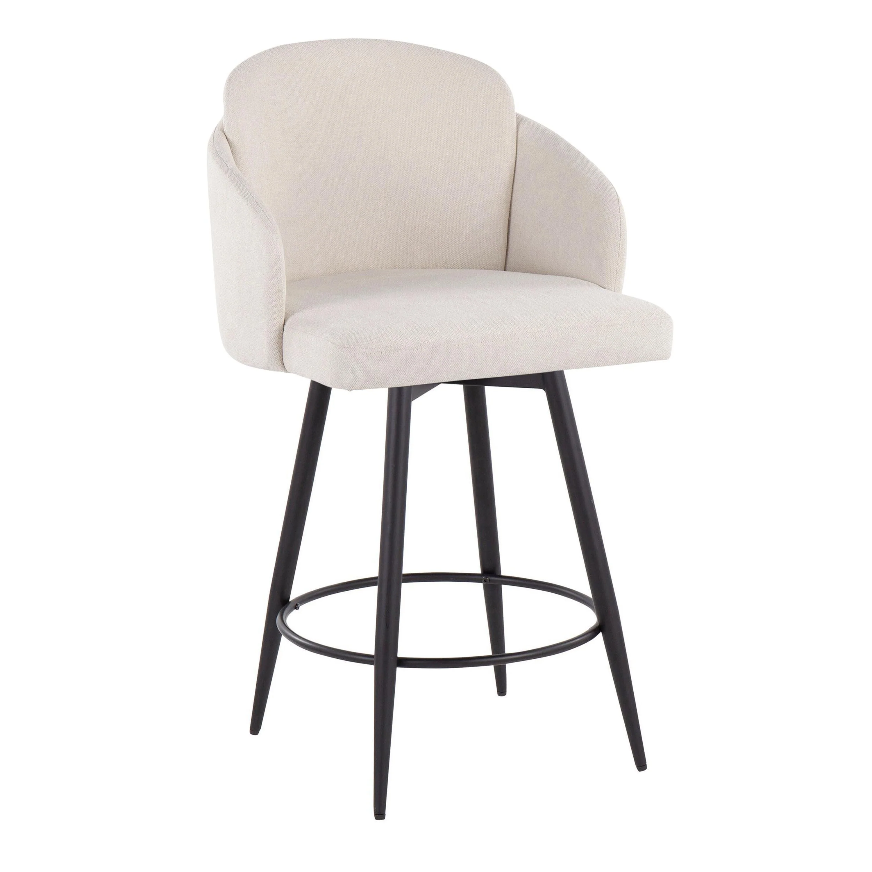 Carson Carrington Dahlia 26 Fixed-Height Counter Stool with Metal Legs (Set of 2)