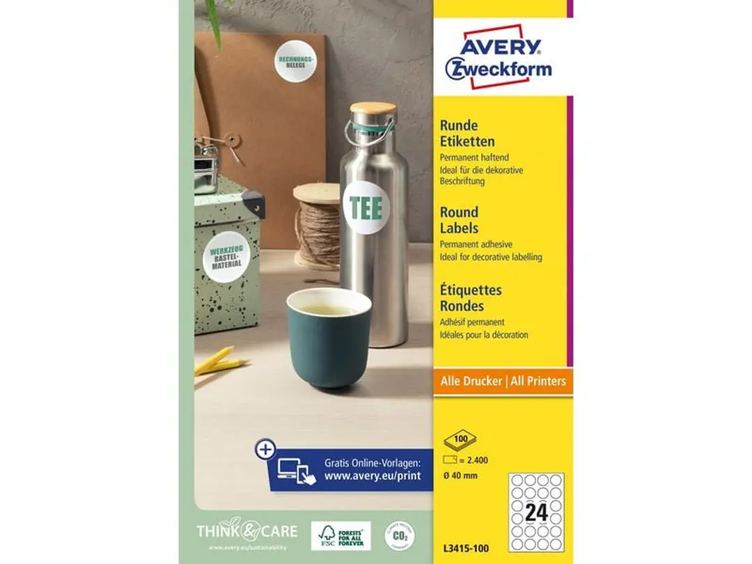 Etiketten 100er-Set L3415-100