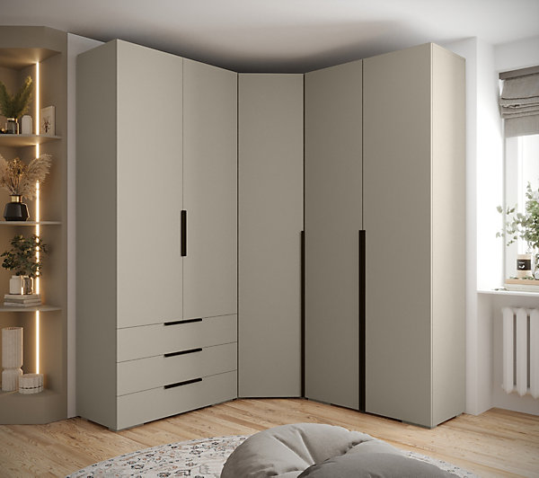 Garde-robe Inova 1 porte battante 236,7/181,7/47 5 Portes (gris)