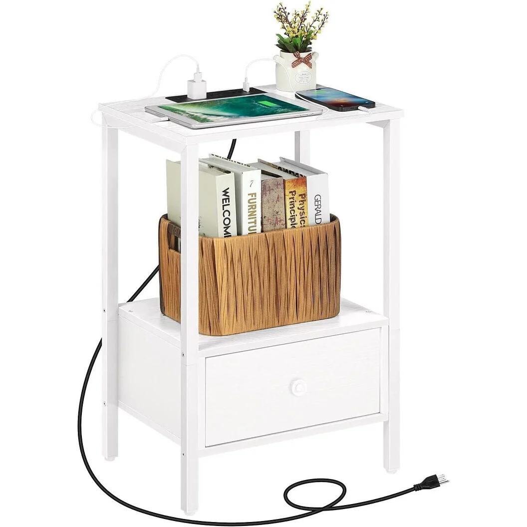 Nightstand with USB Ports & Power Outlets