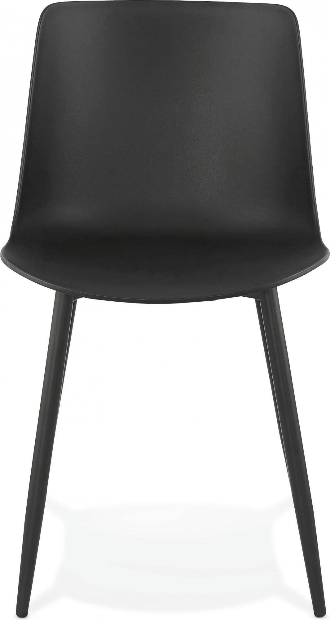 SIMPLA - Chaise Polymère Noir H. assise 46 cm