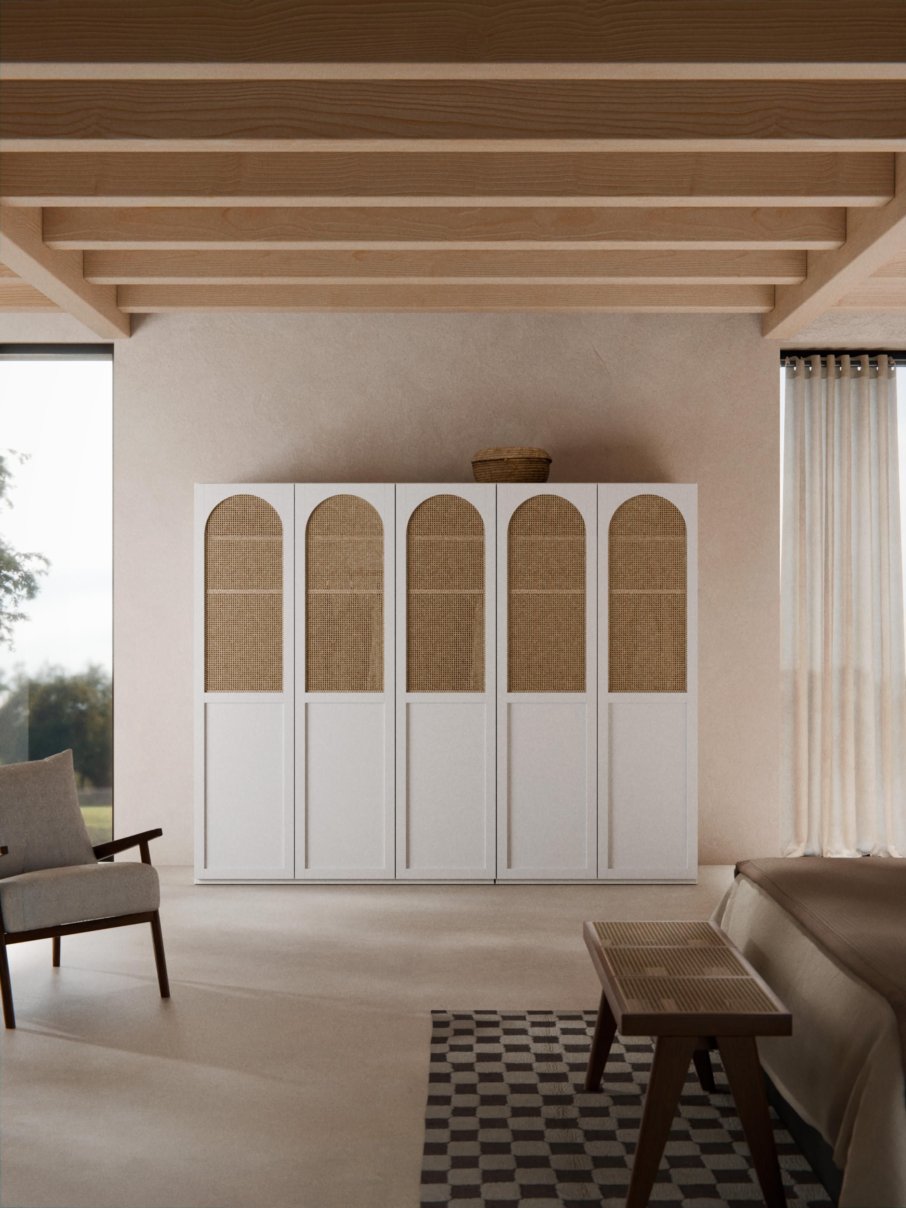 Modularer Drehtürenschrank Jeanne, 250 cm Breite, in verschiedenen Größen