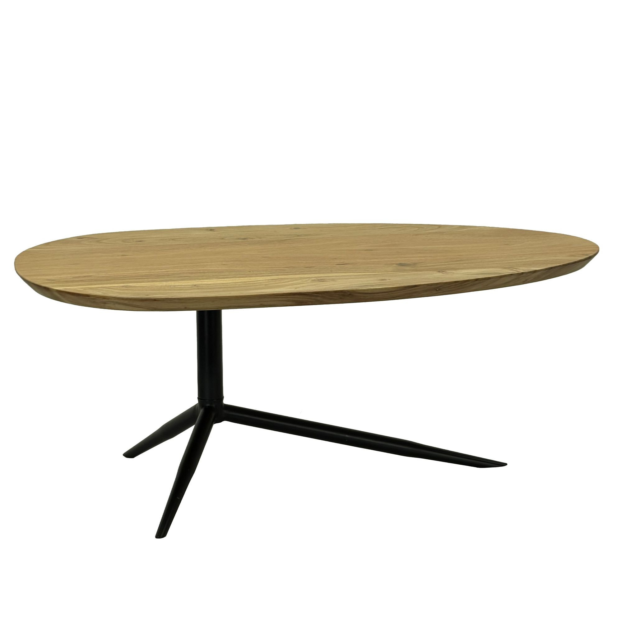 Designerski Stolik kawowy Akacja Drewno lite 87cm owalny Stolik salonu