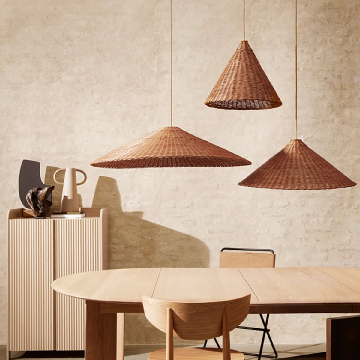 Ferm Living - Dou Rattan Lampenschirm