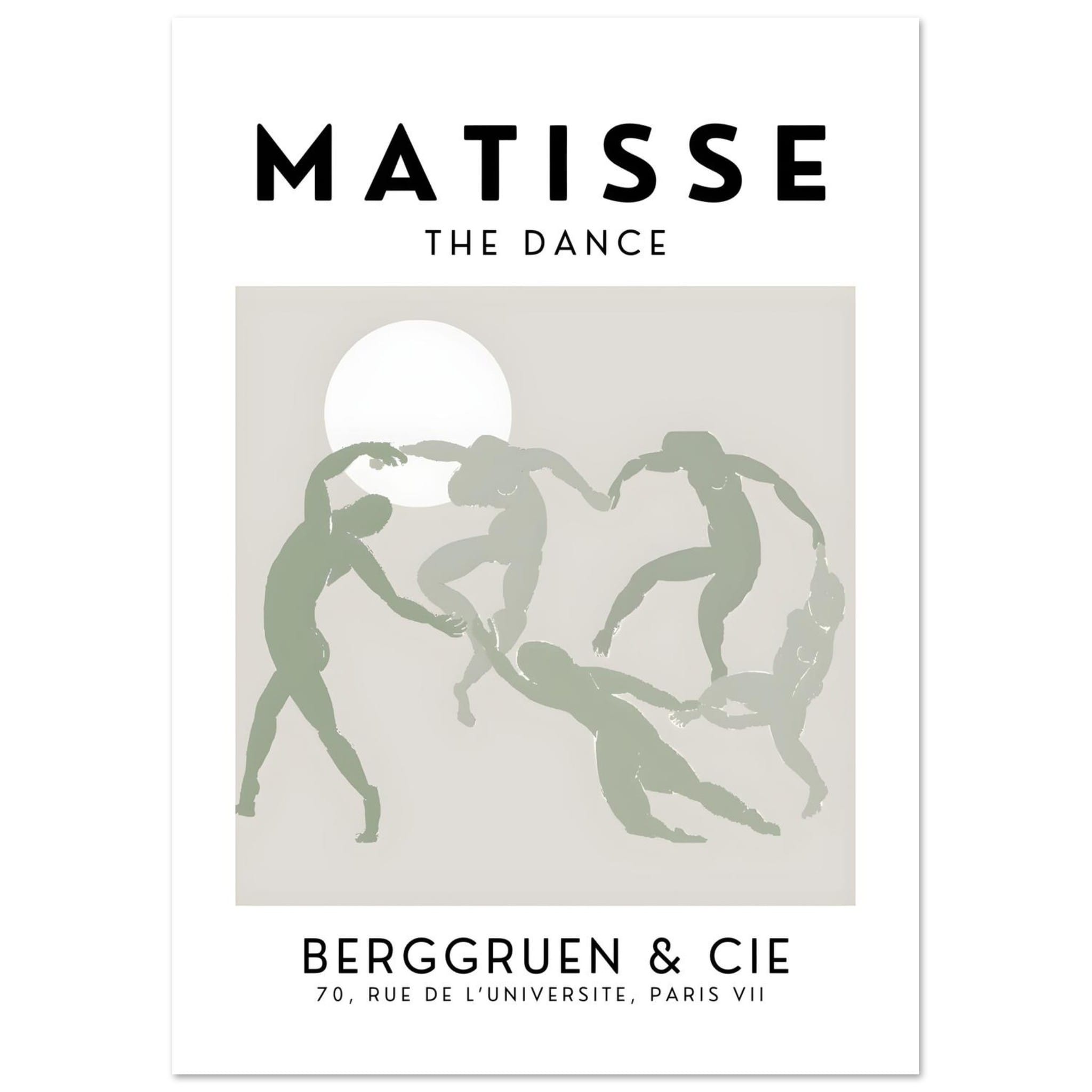 Artfulprints Poster Matisse - The dance  - A4 21x29.7 cm - Grijs