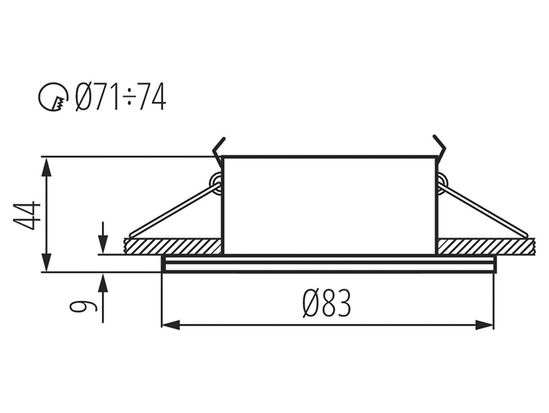 Oczko Quiles aluminiowe srebrne