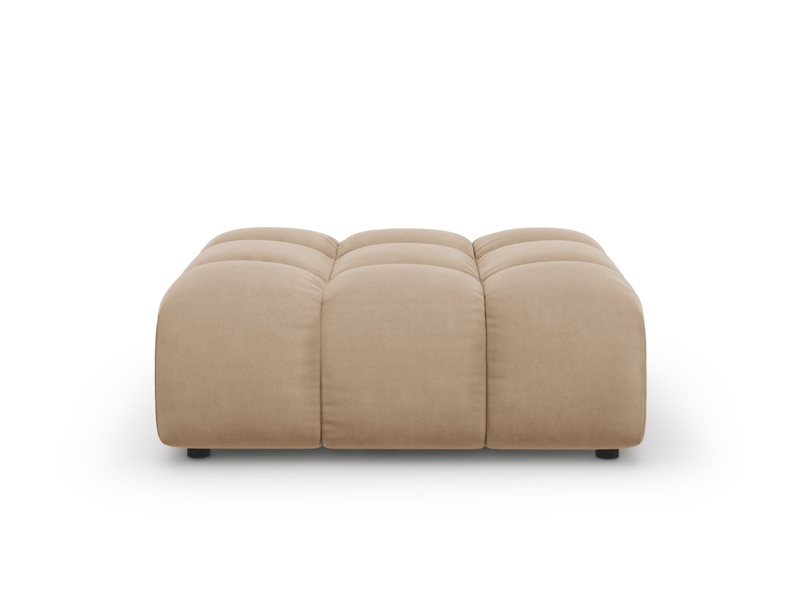 Cosmopolitan Design Poef Sky flueel, zand - 80x102x43cm