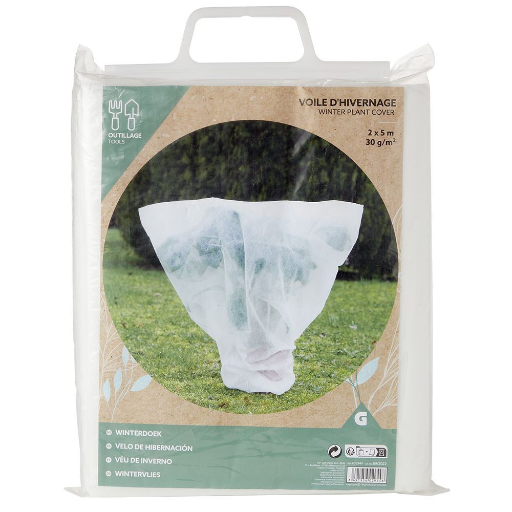 Voile d'hivernage blanc 2x5m 30g/m&sup2;