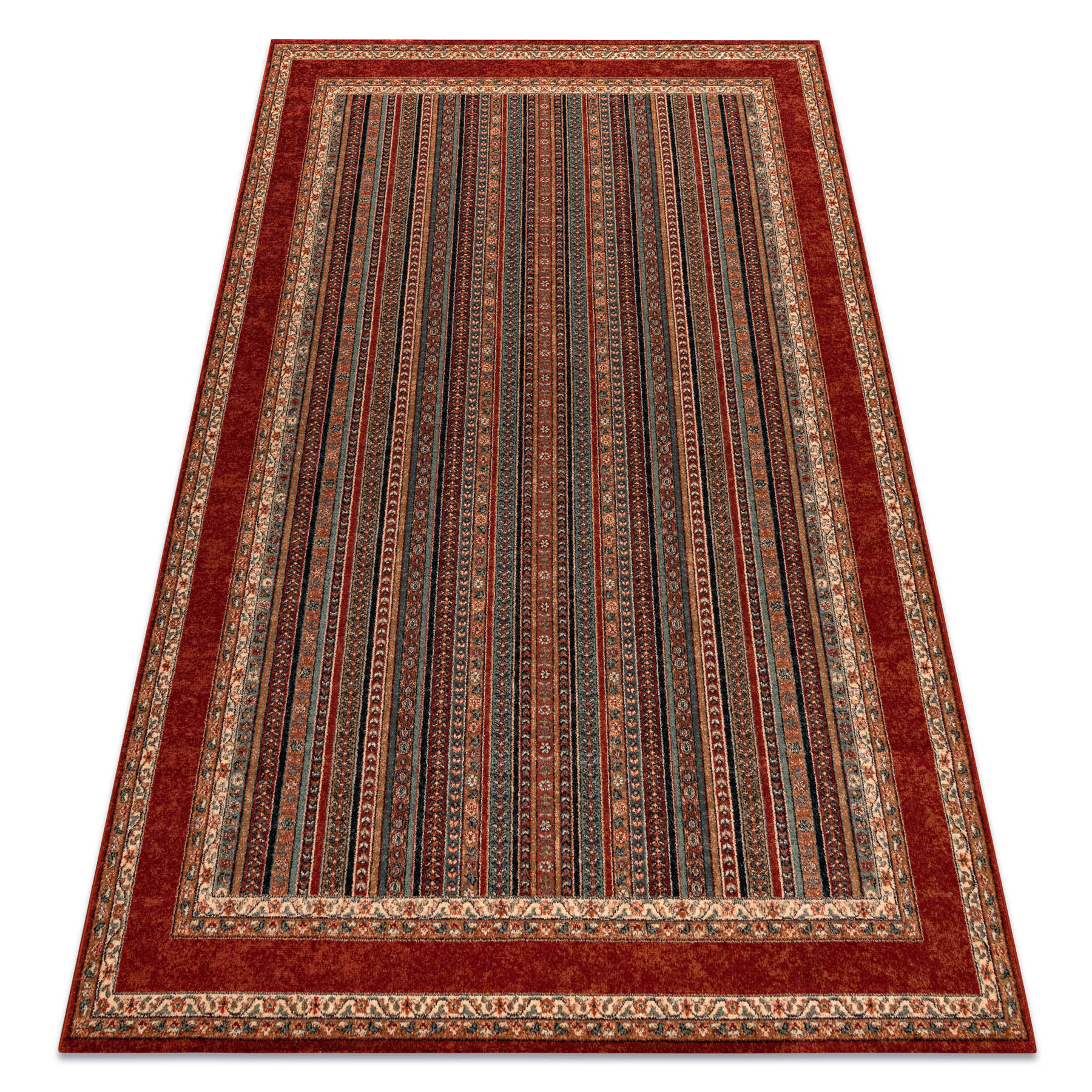 Dywan wełniany KASHQAI 4357 300 ramka, orientalny zielony / 67x130 cm